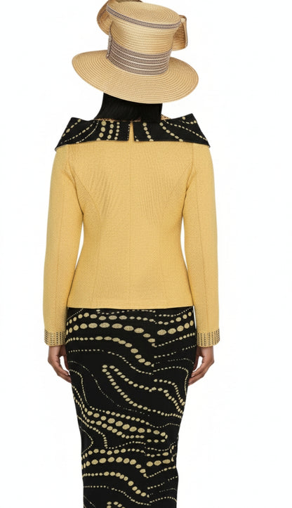 Champagne Italy Knit 5952-GLD Church Suit