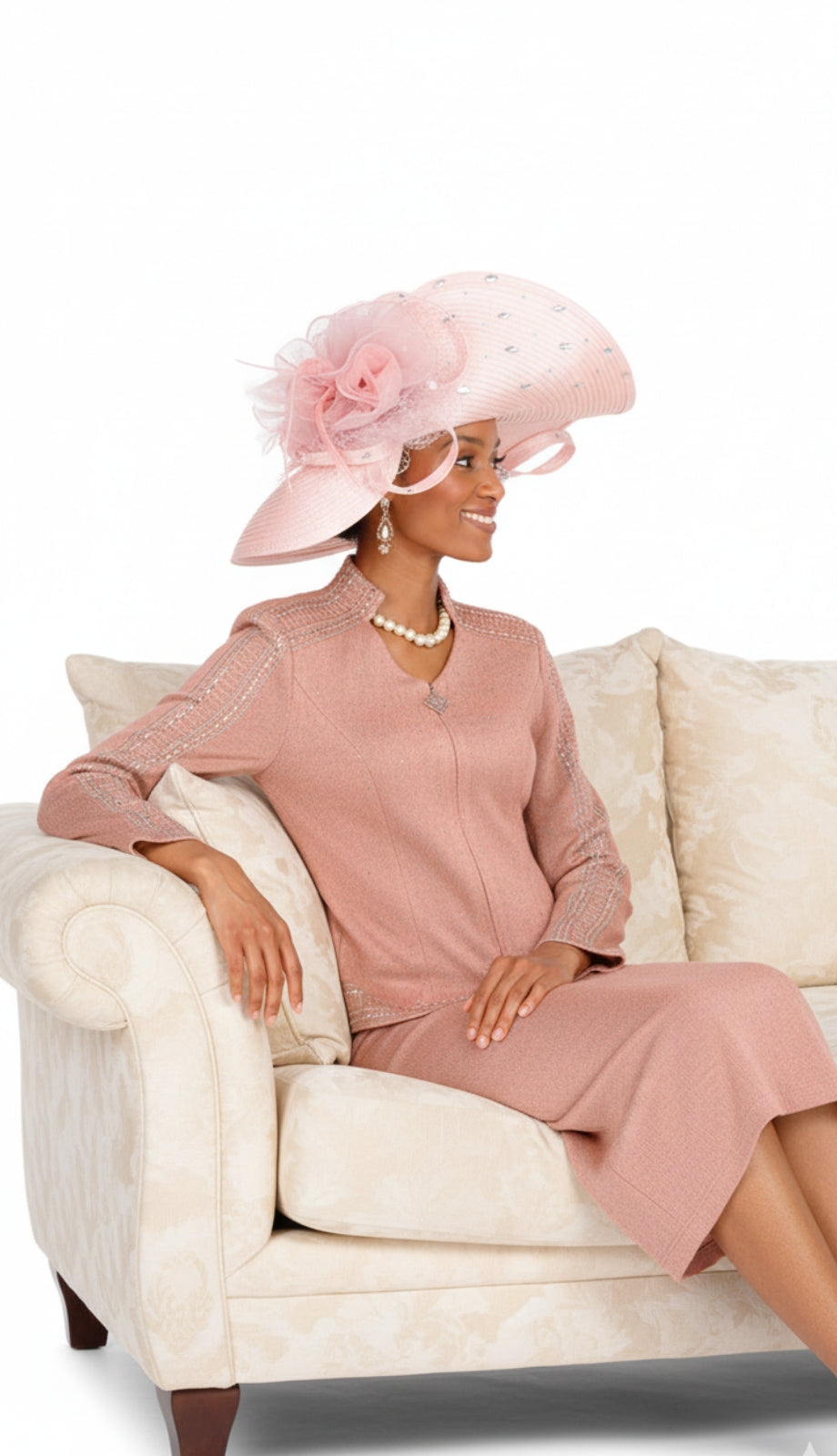 Champagne Italy Knit 5954-QS Church Suit