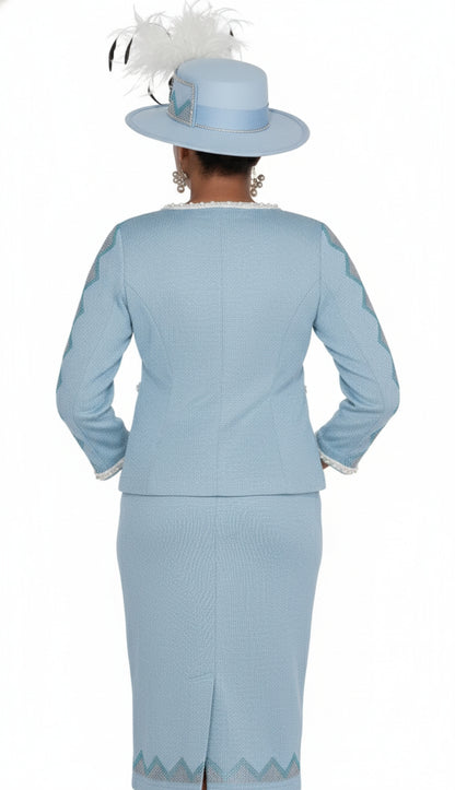 Elite Champagne Knit 5962-LTB-QS Church Suit