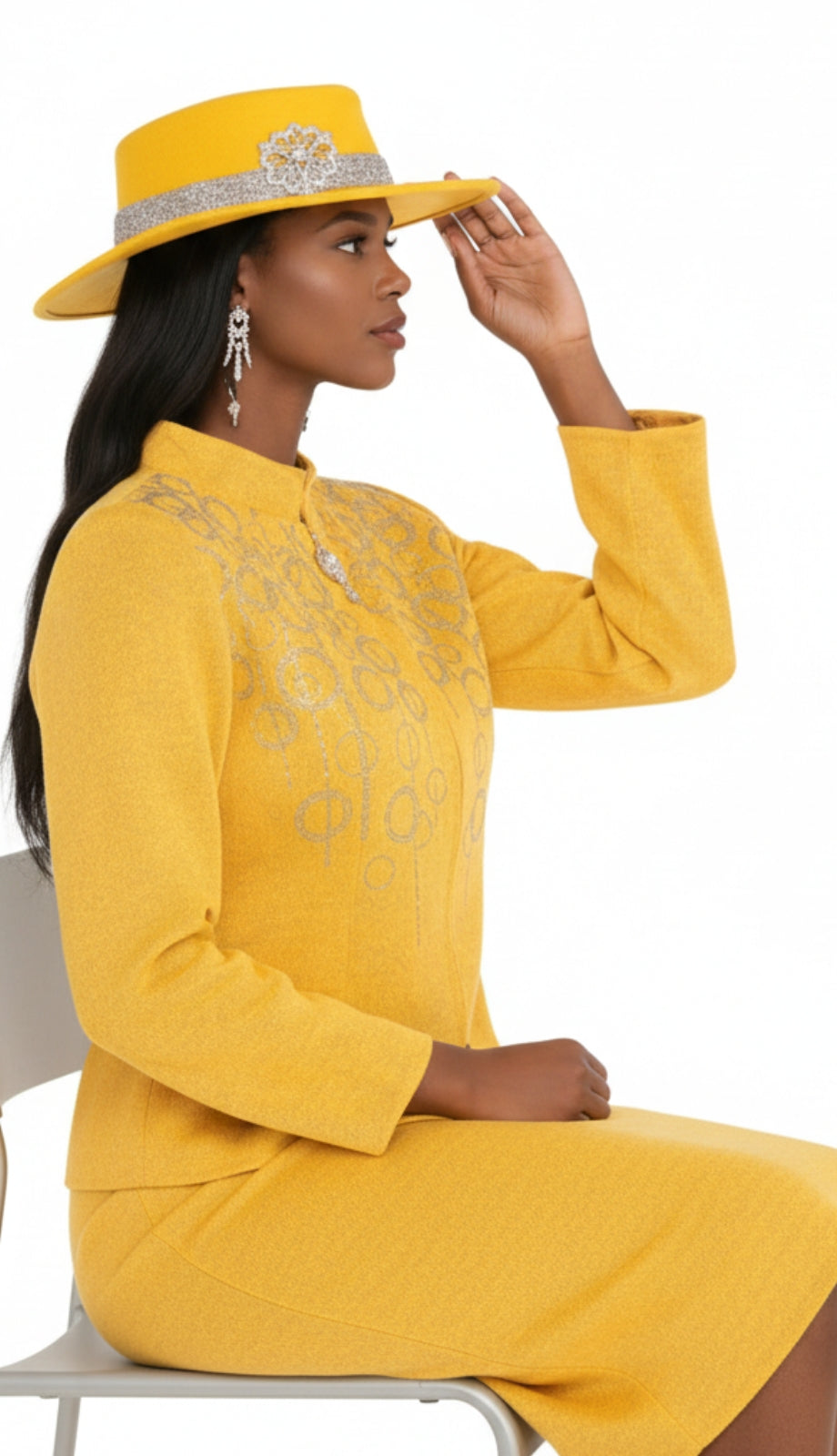 Elite Champagne Knit 5966-QS Church Suit