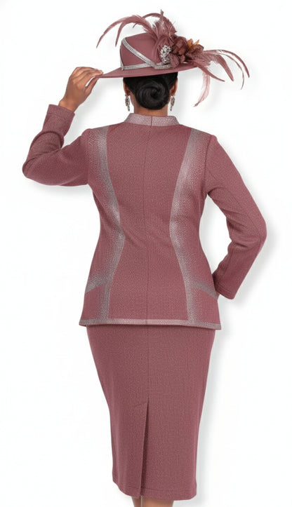 Champagne Italy Knit 5967-LBRN-QS Church Suit for Women