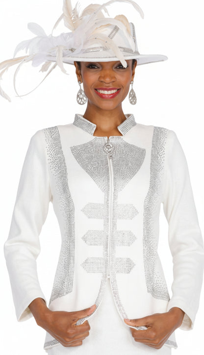 Elite Champagne Knit 5967-OFW-QS Church Suit