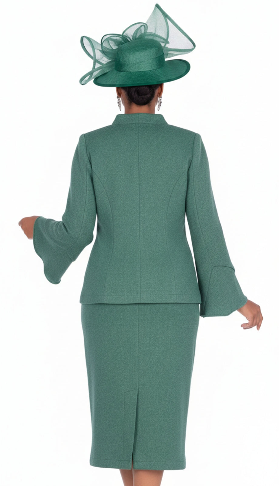 Champagne Italy Knit 5968-GRN-QS Church Suit for Women