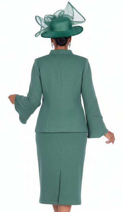 Champagne Italy Knit 5968-GRN-QS Church Suit for Women