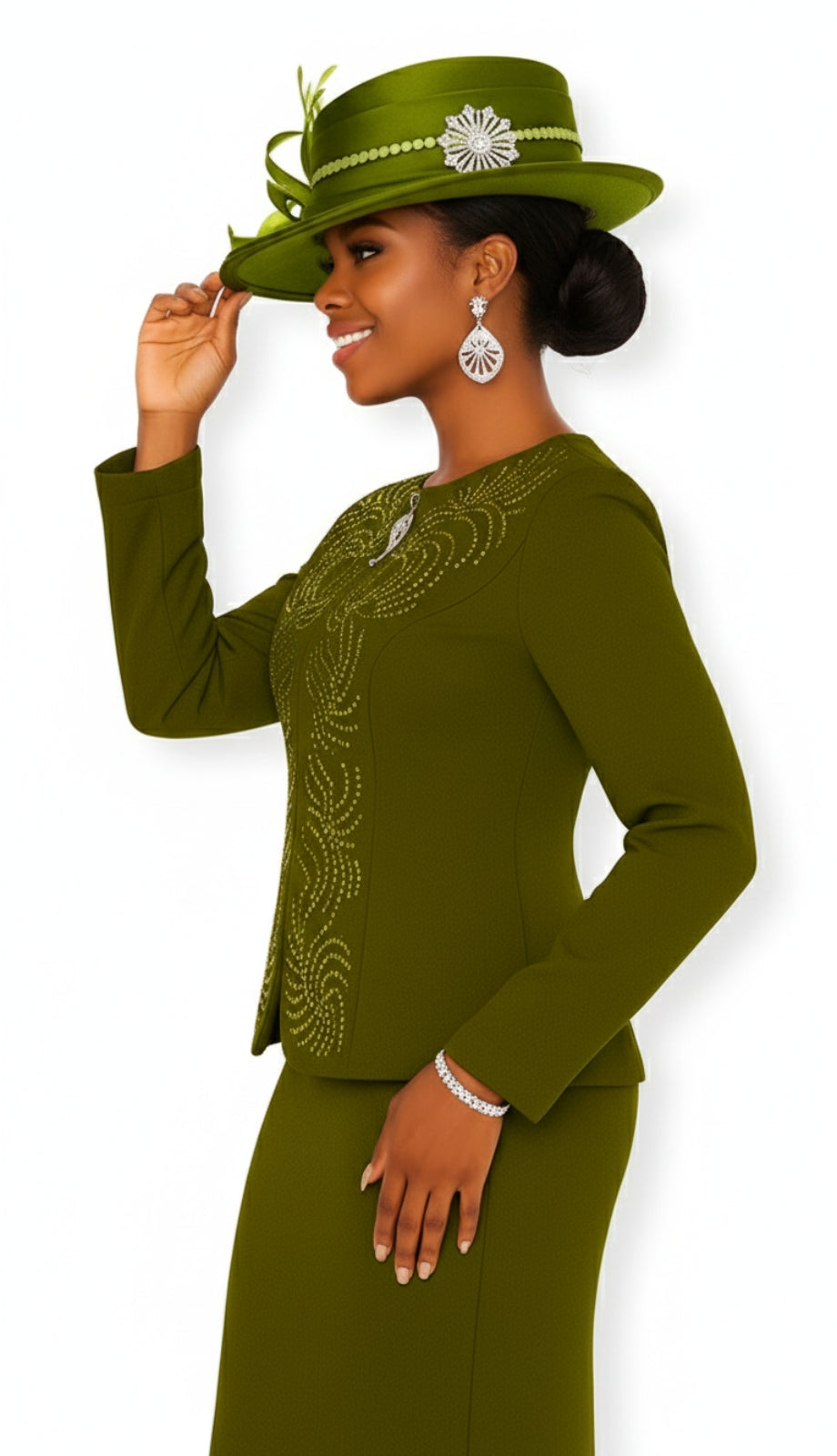 Champagne Italy 5969-GRN-IH Church Suit