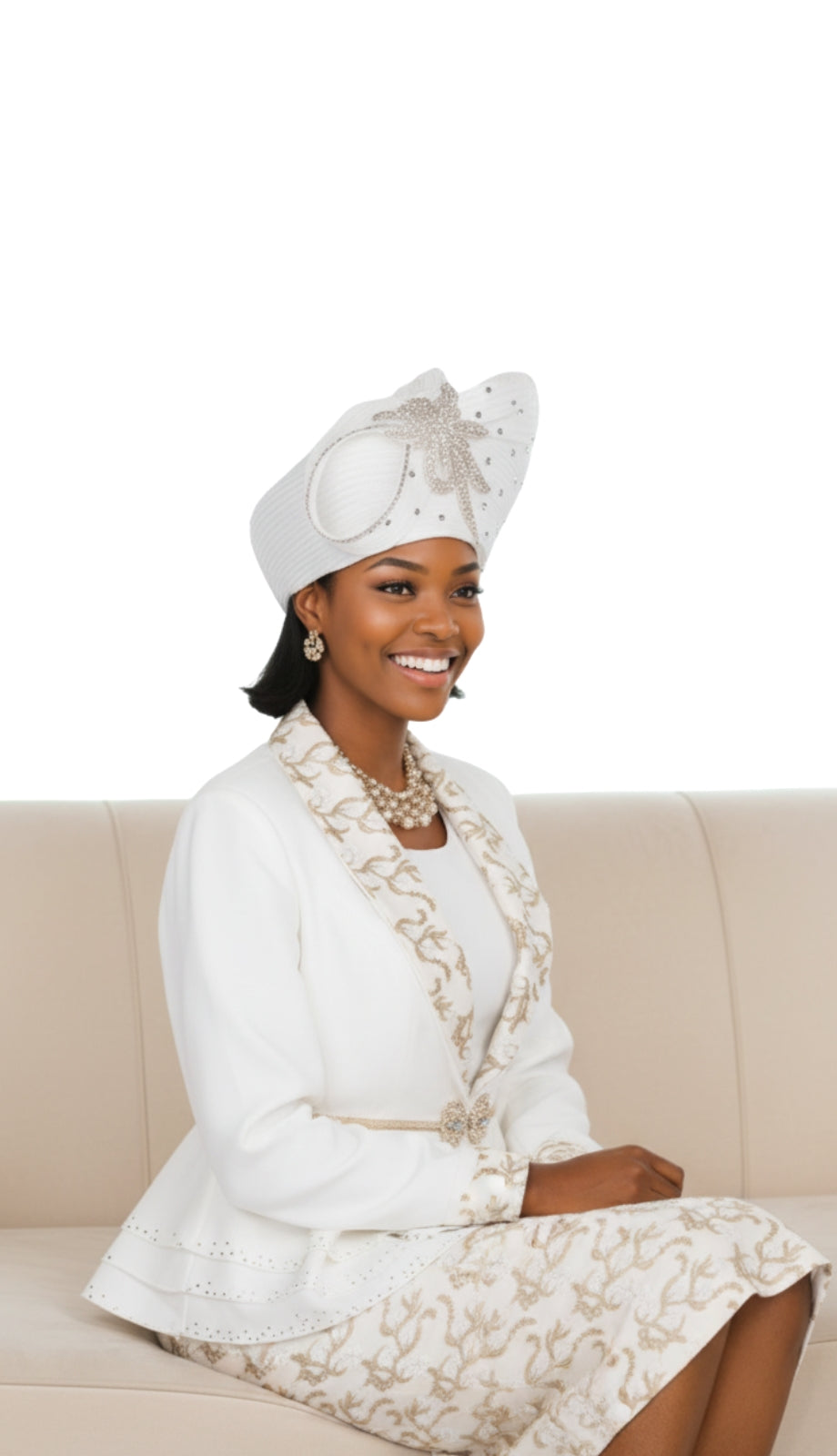 Champagne Italy 6007-WWG Church Suit