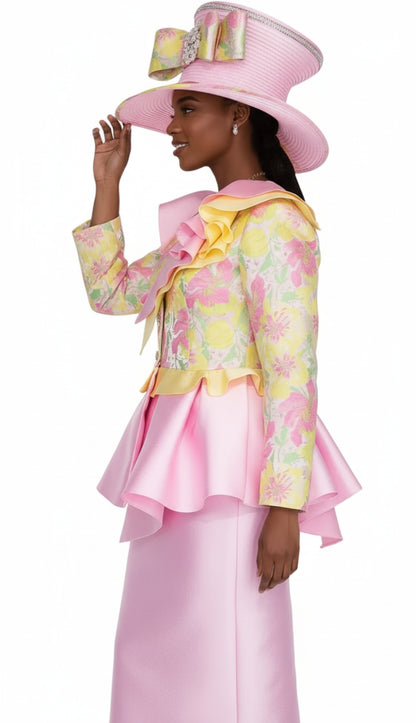 Champagne Italy 6011-PNK Church Suit