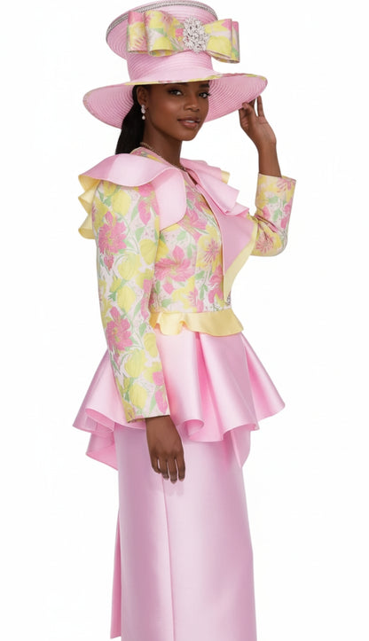 Champagne Italy 6011-PNK Church Suit