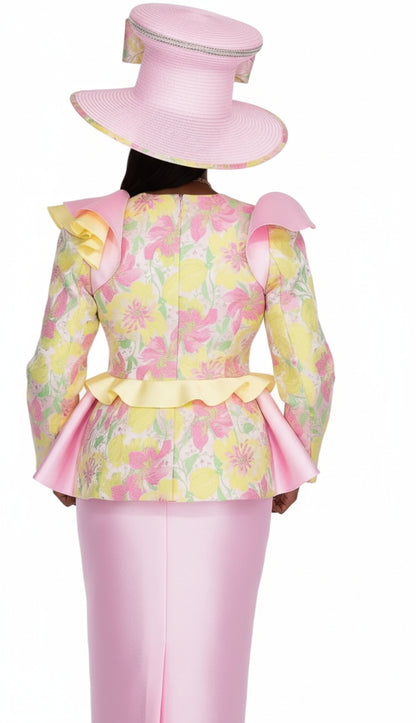 Champagne Italy 6011-PNK Church Suit
