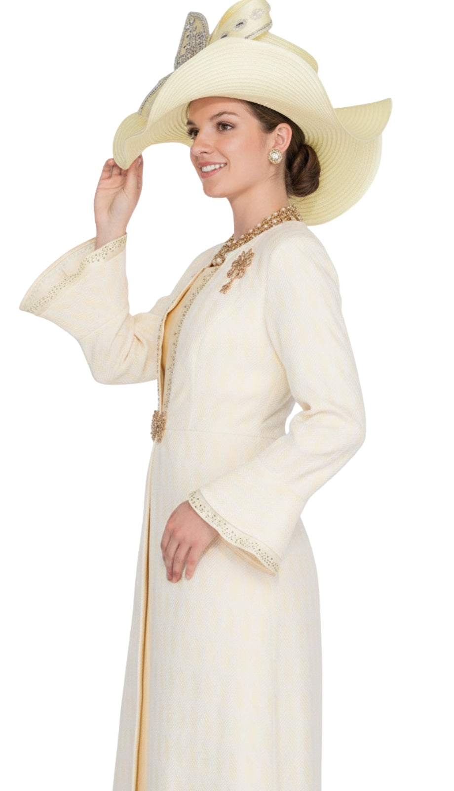 Elite Champagne 6052-YLW Church Jacket Dress
