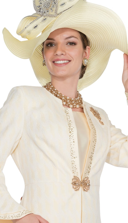 Elite Champagne 6052-YLW Church Jacket Dress