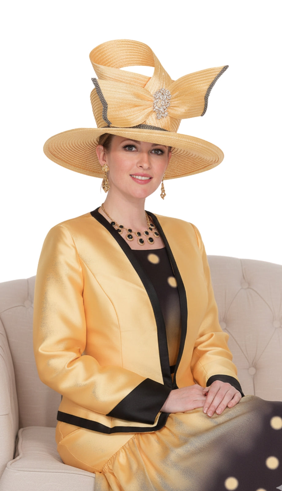 Elite Champagne 6069-YLW Church Jacket Dress