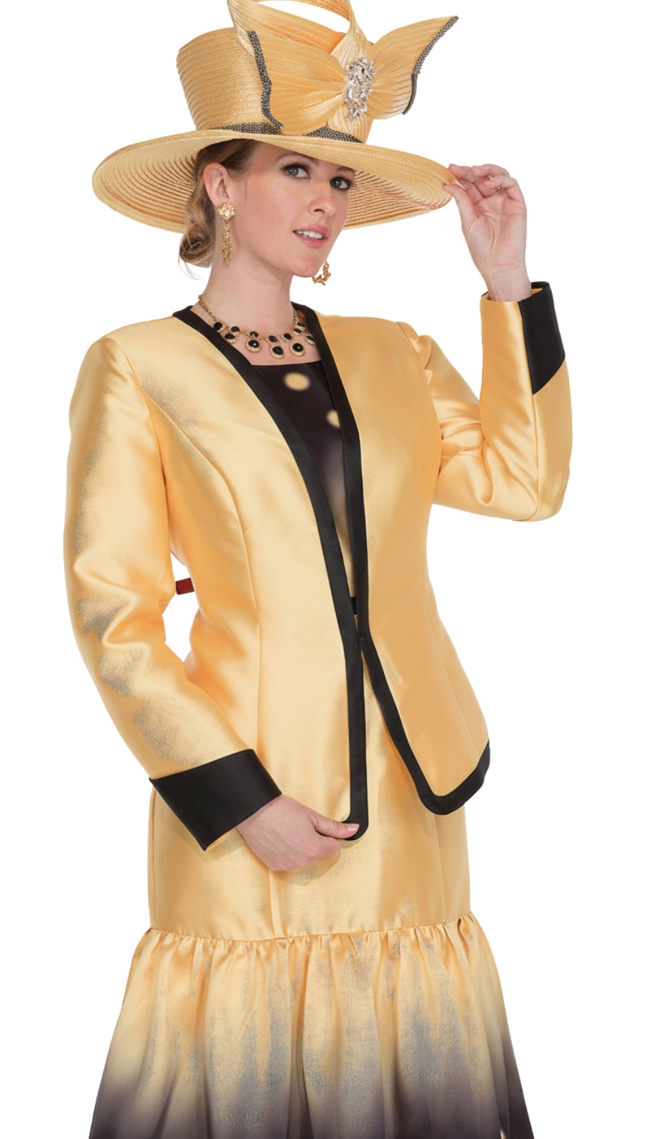 Elite Champagne 6069-YLW Church Jacket Dress
