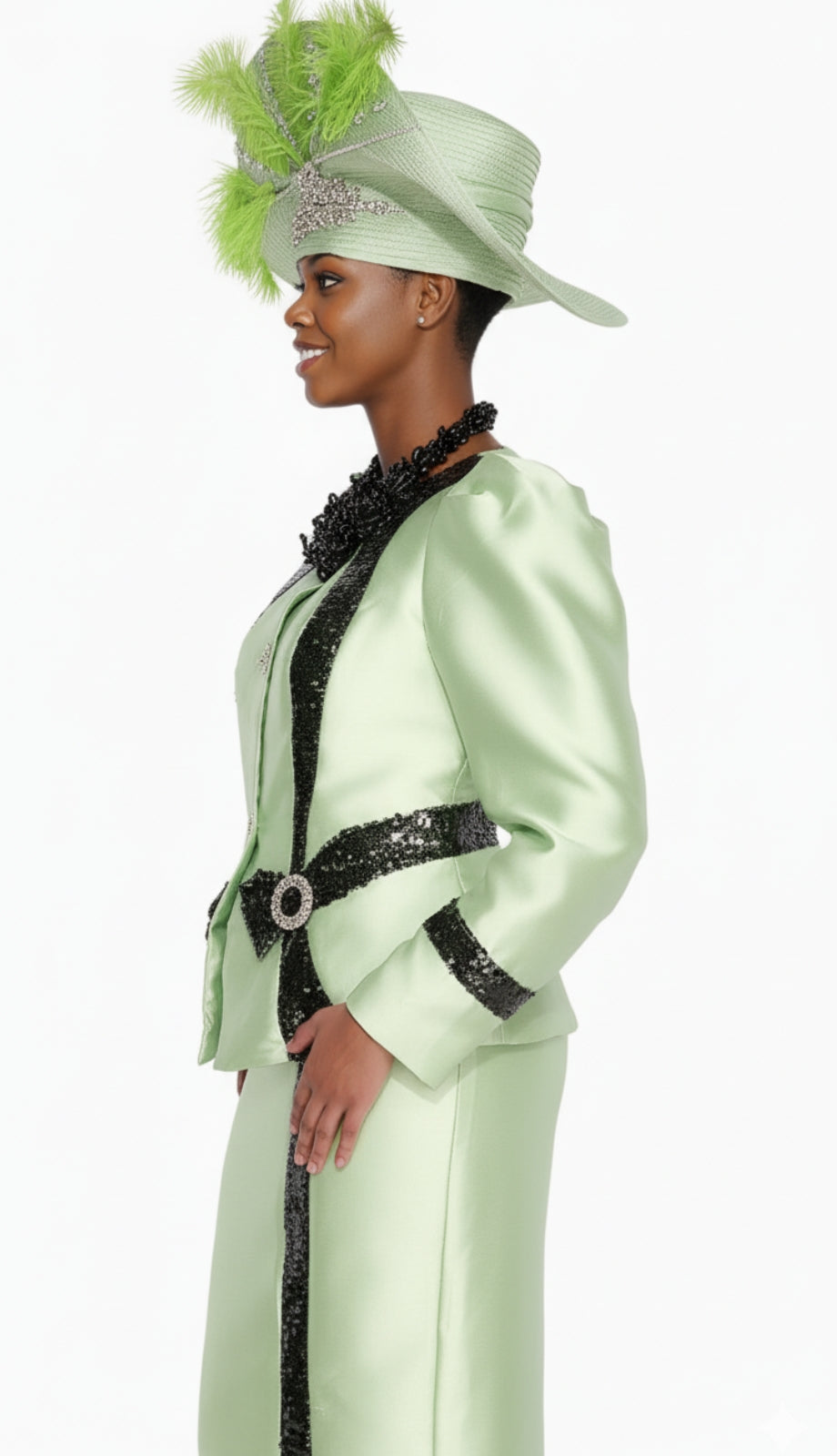 Aussie Austine 6074-LGB Church Suit for Ladies