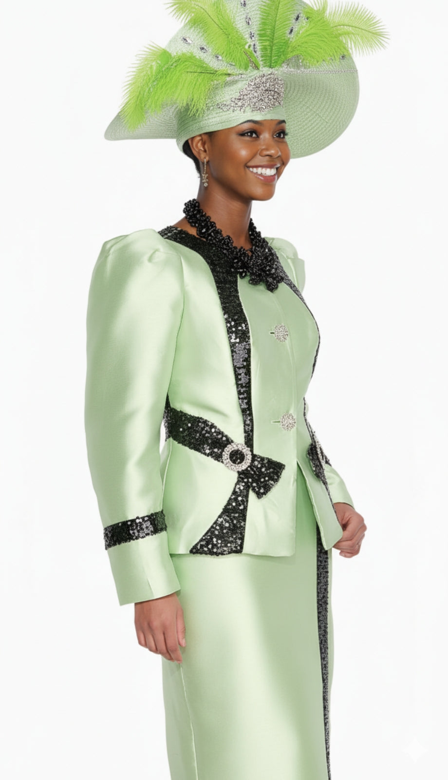 Aussie Austine 6074-LGB Church Suit for Ladies