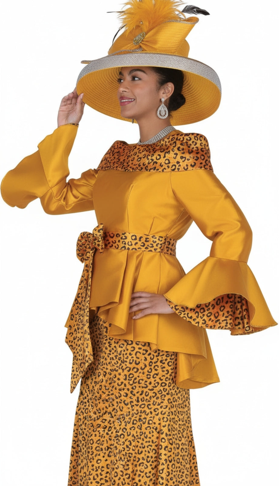 Elite 6167-GLD Mens Church Suit