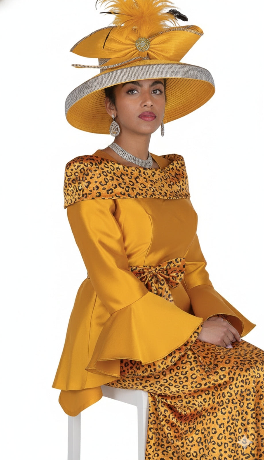 Elite 6167-GLD Mens Church Suit