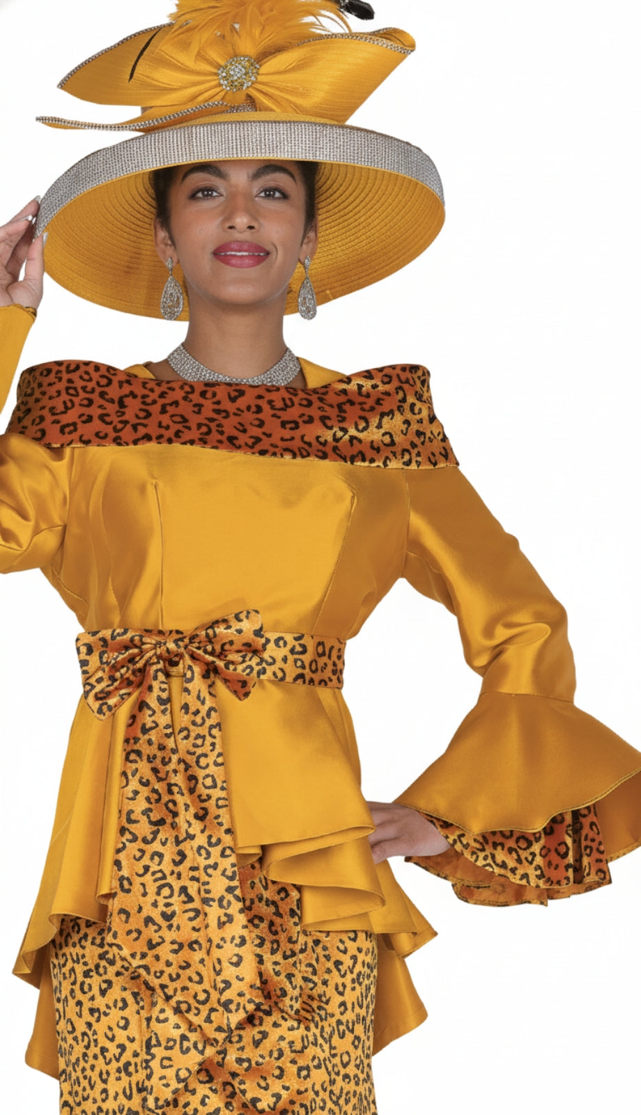 Elite 6167-GLD Mens Church Suit