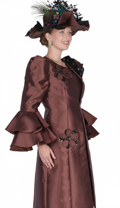 Elite 6172-BRN Church Dress