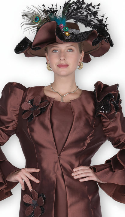 Elite 6172-BRN Church Dress