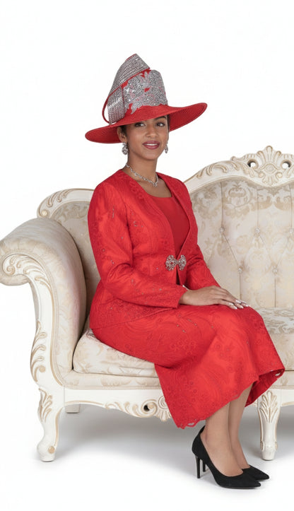 Champagne Italy 6219-RED Church Church Suit