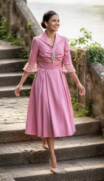 Serafina 6467-MAUVE Church Dress