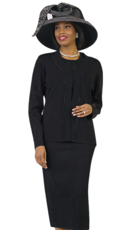 Lily And Taylor 651-BLK Church Suit
