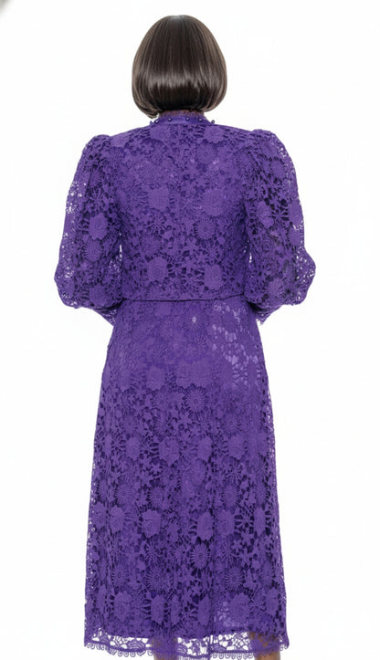 Womens 7051-PUR Church Dress