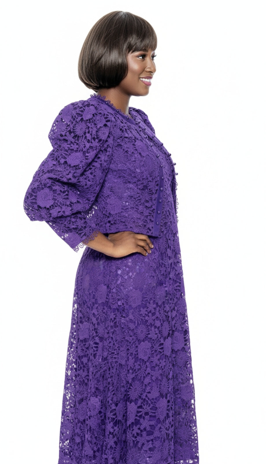 Terramina 7051-PUR Church Dress Purple / 22 Terramina 7051-PUR Church Dress Purple / 22