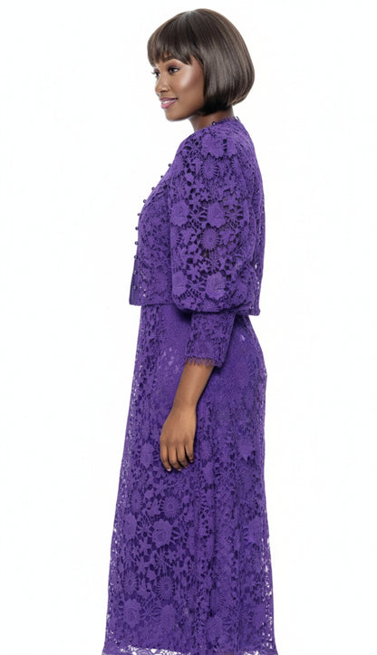 Womens 7051-PUR Church Dress