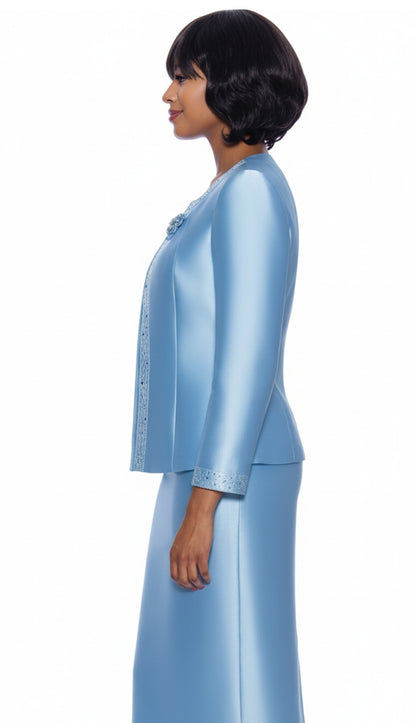 Terramina 7637-BLU-CO Womens Church Suit