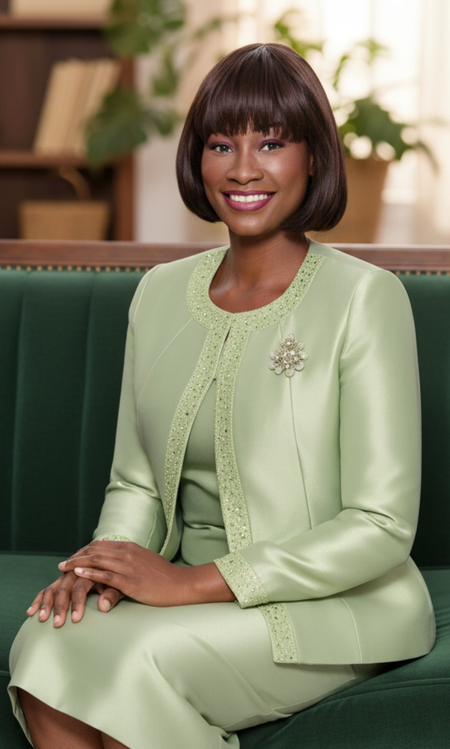 Terramina 7637-SAGE Church Dress