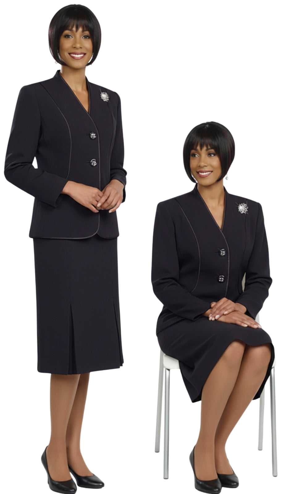 Ben Marc 78098-BLK Usher Church Suit