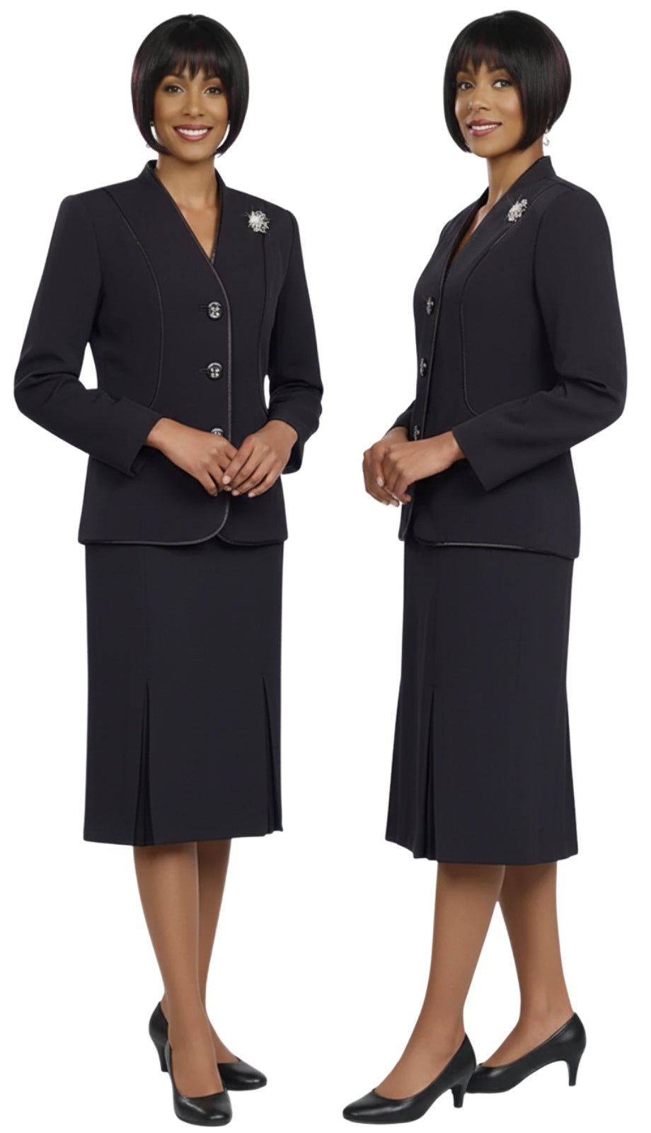 Ben Marc 78098-BLK Usher Church Suit
