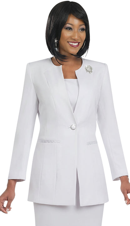 Ben Marc 78099-WHT-QS Suit