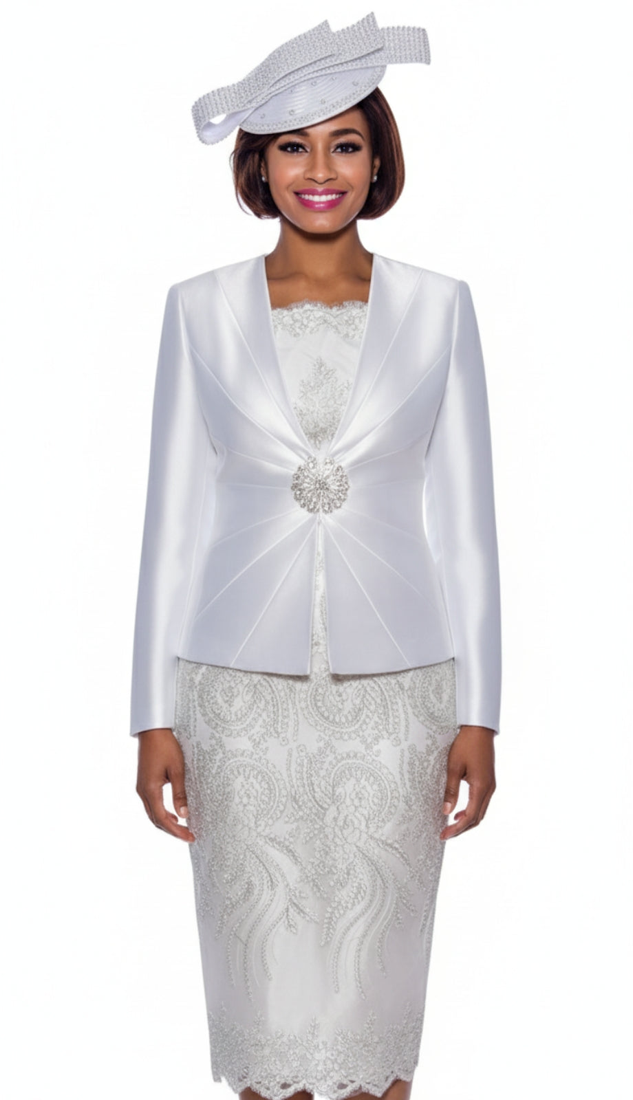 Terramina 7817-WH-CO Womens Church Suit