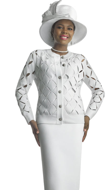 Lily And Taylor 800-WHT Church Suit