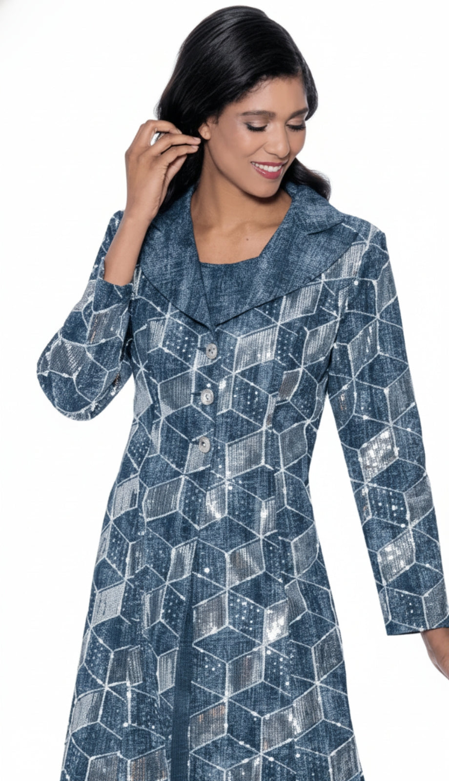 Devine Sport 800143-BLU-QS Church Pant Suit