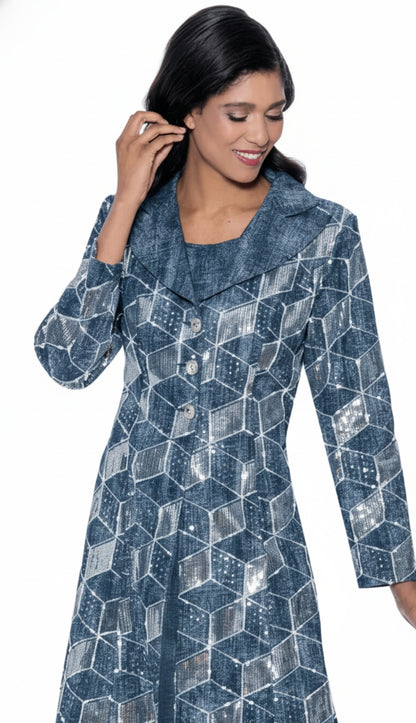 Devine Sport 800143-BLU-QS Church Pant Suit