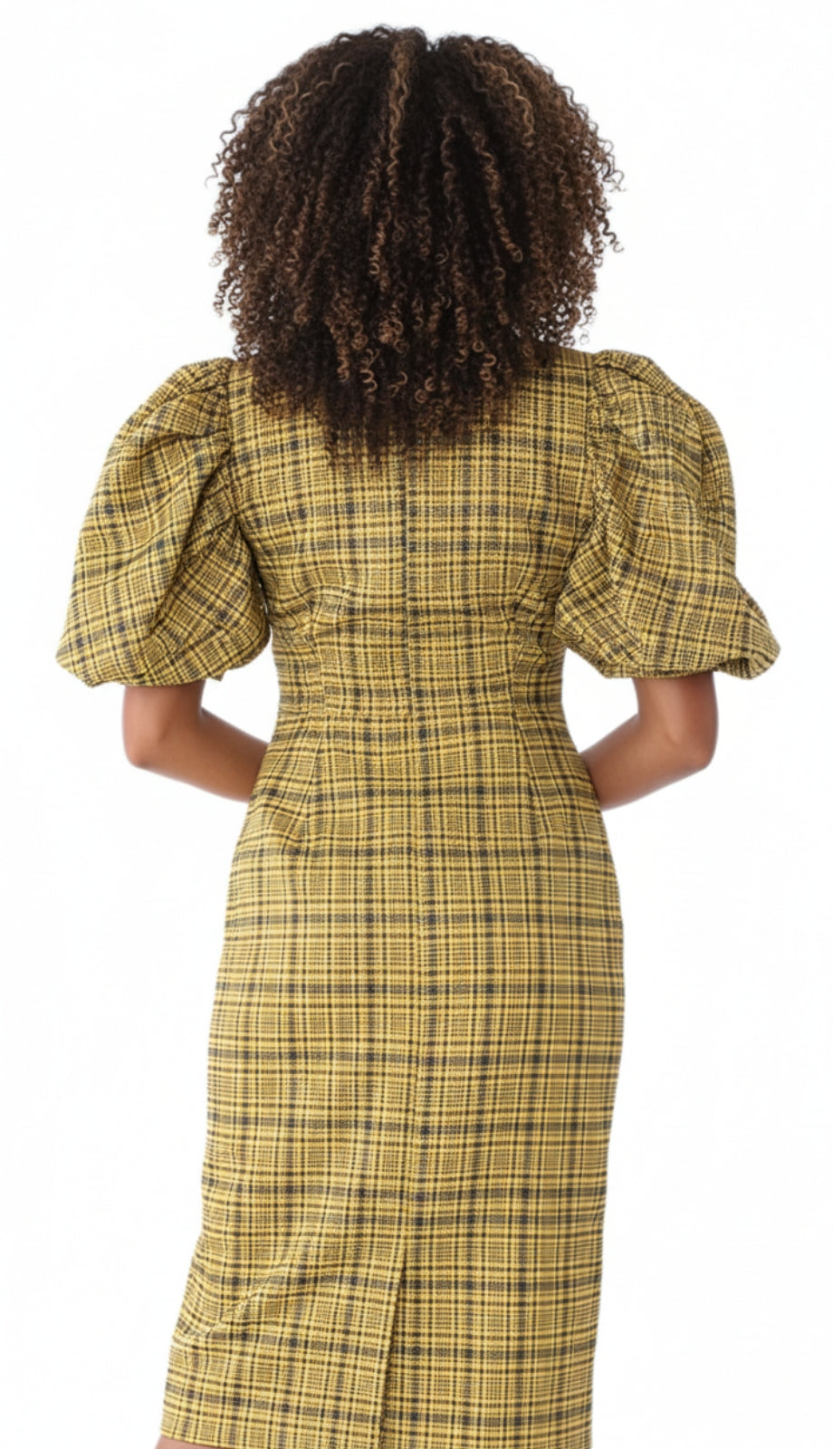 For Her 82015-MUS-QS Womens Puff Sleeve Dress