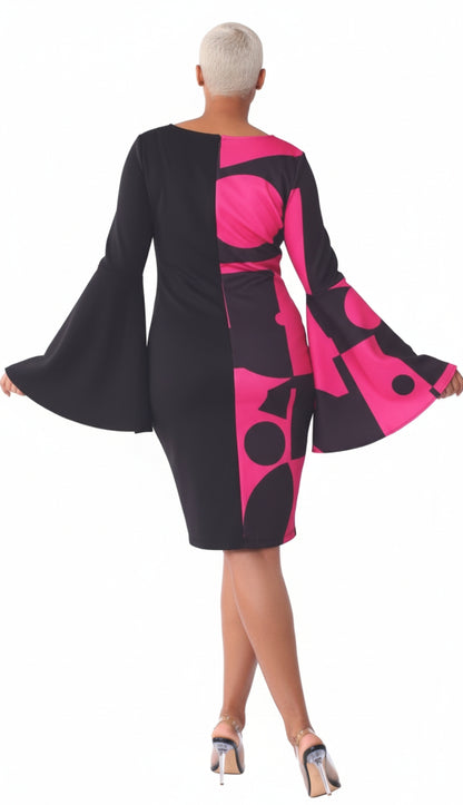 For Her 82062-QS Womens Midi Dress