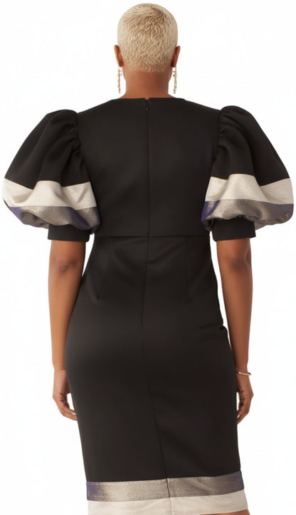 For Her 82141-BLK-QS Womens Midi Dress