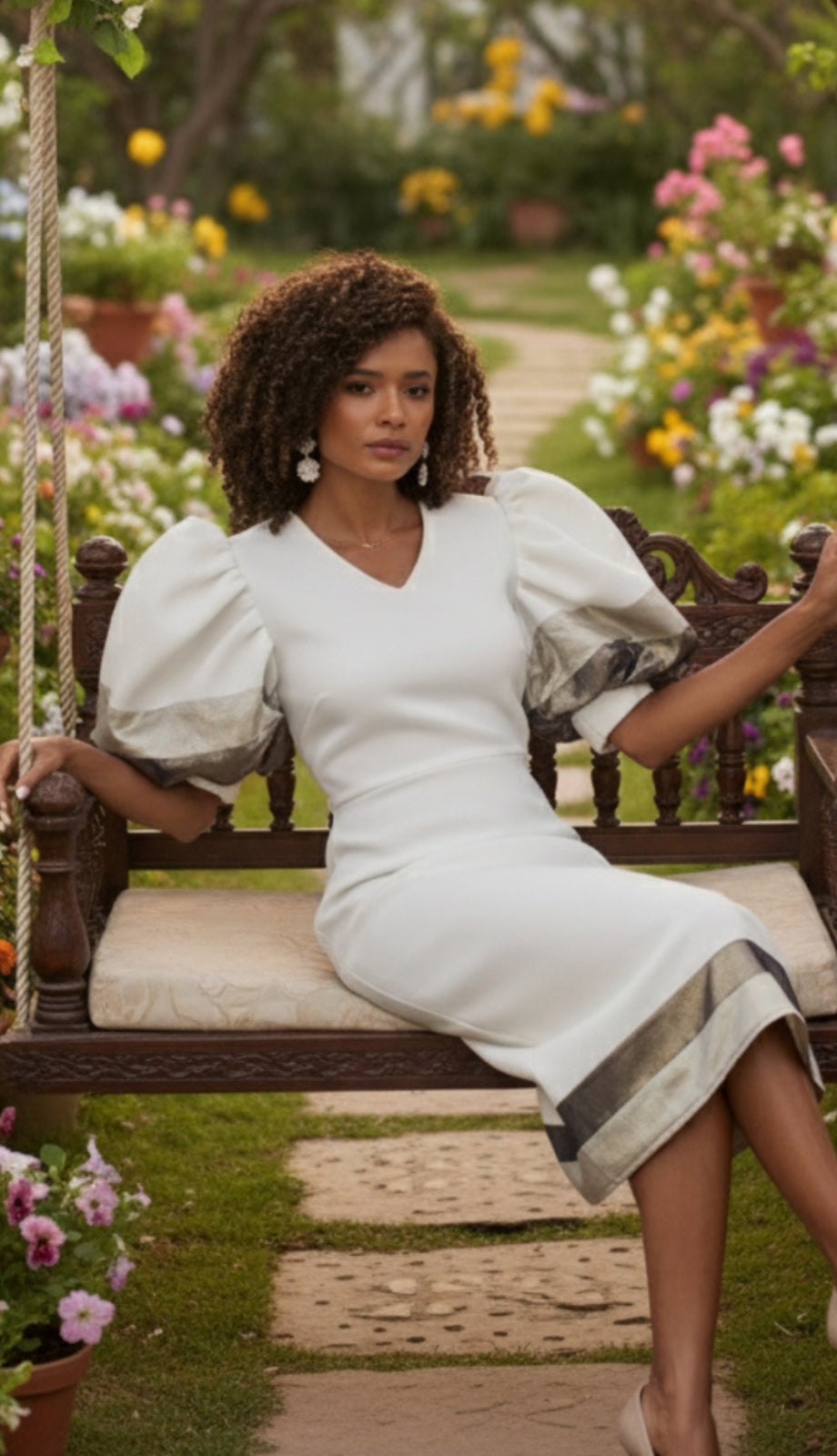 For Her 82141-IVY Womens Midi Dress