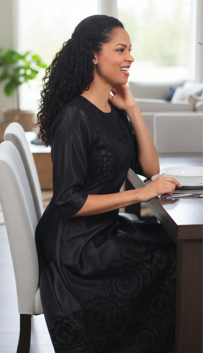 Diana Couture 8219-BLK Church Dress