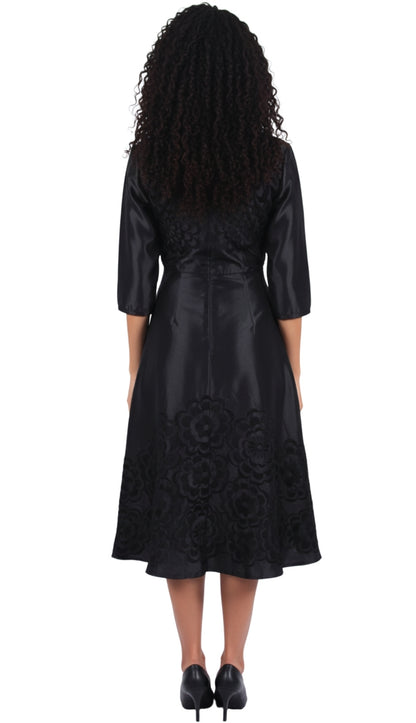 Diana Couture 8219-BLK Church Dress