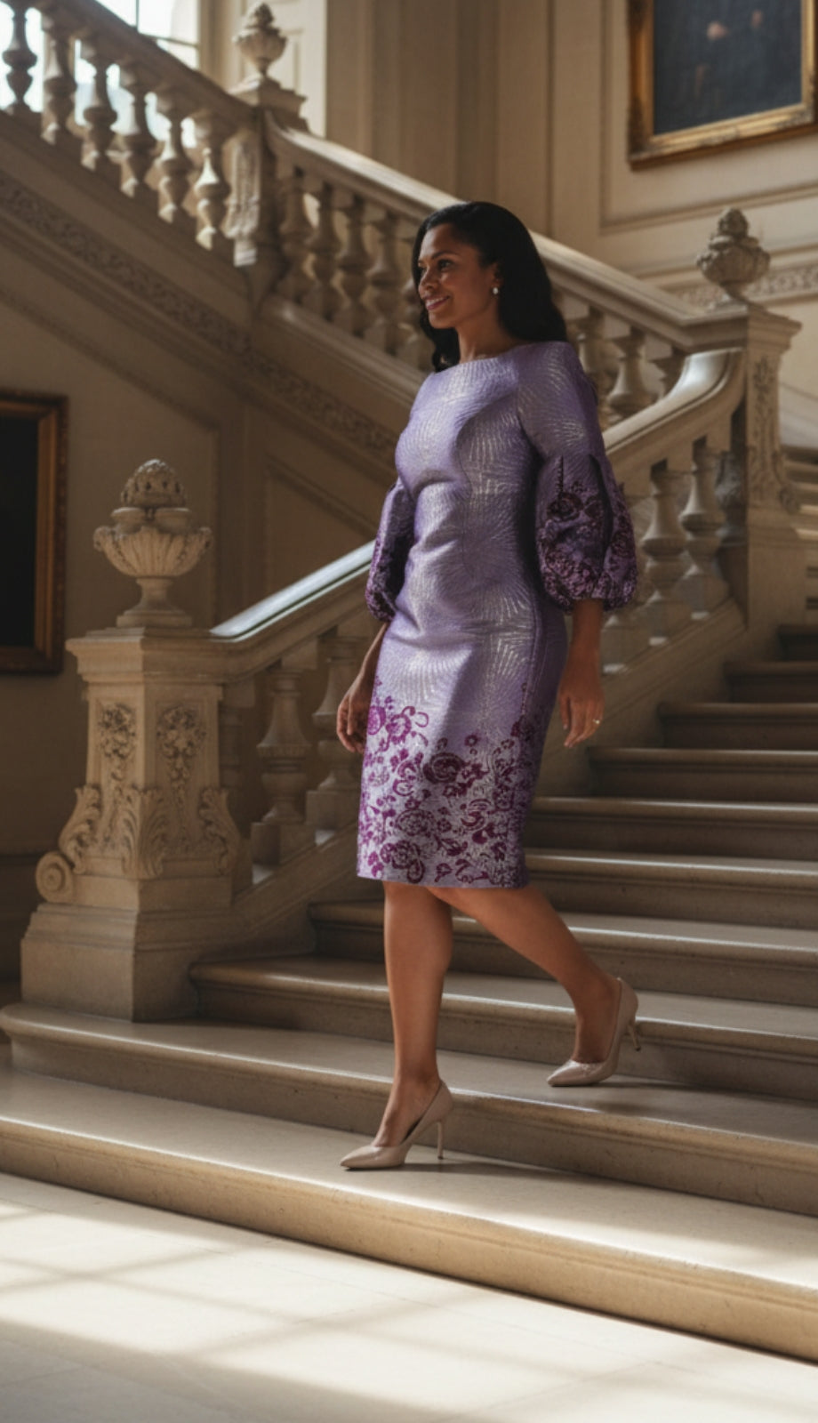 Diana Couture 8532-PUR Church Dress