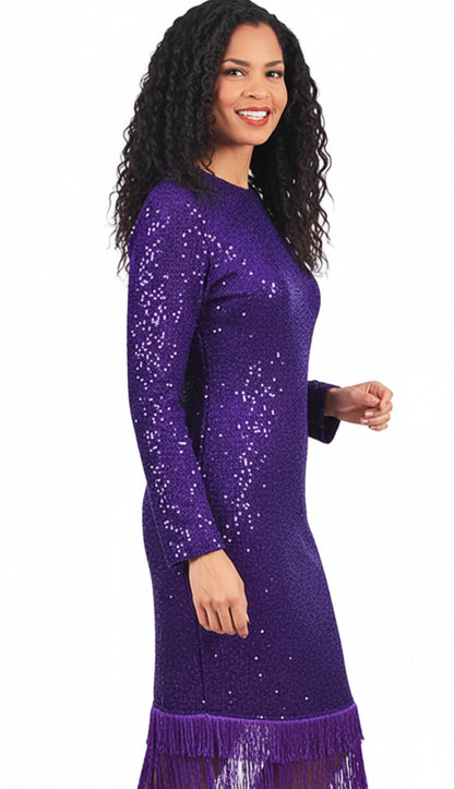 Diana Couture 8564-PUR Church Dress