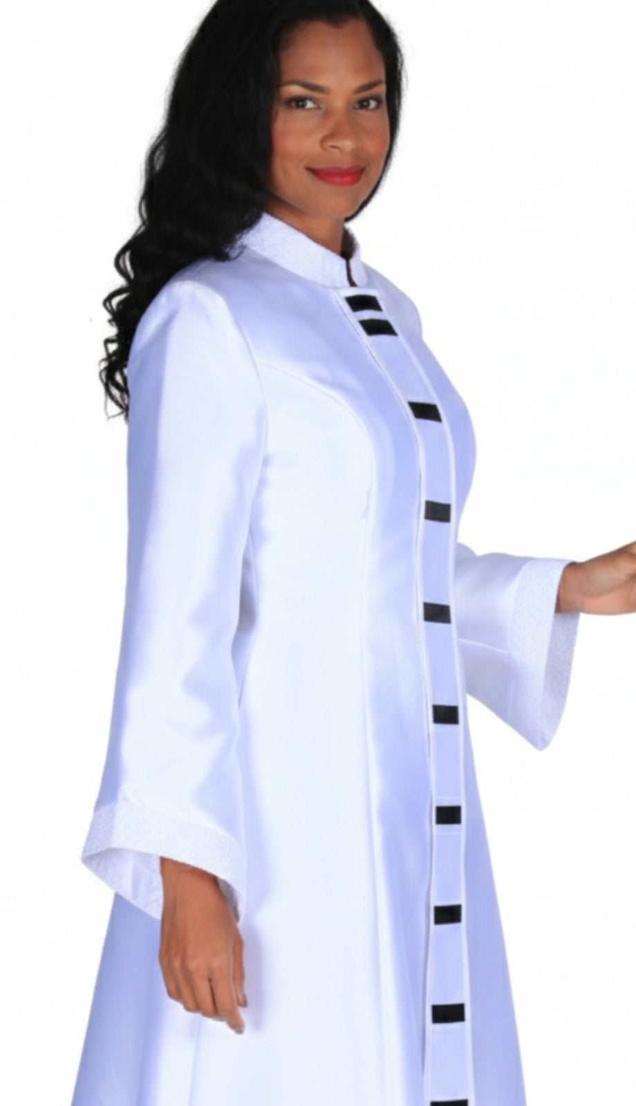 Diana Couture 8595-WB ( 1pc Silk Women Sunday Robe For Church )