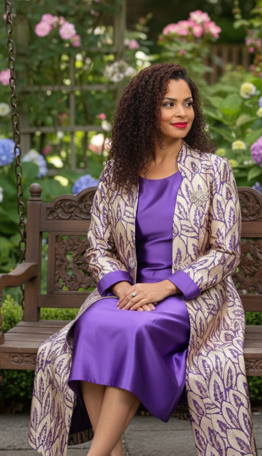 Diana Couture 8610-PUR Church Dress