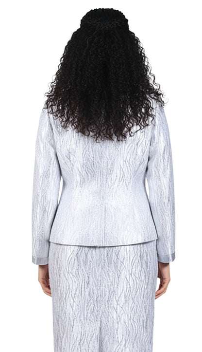 Diana Couture 8666-SLV Church Suit